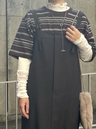 ga_riさんの「THE SHOP TK｜ナローストラップジャンスカ」を使ったコーディネート