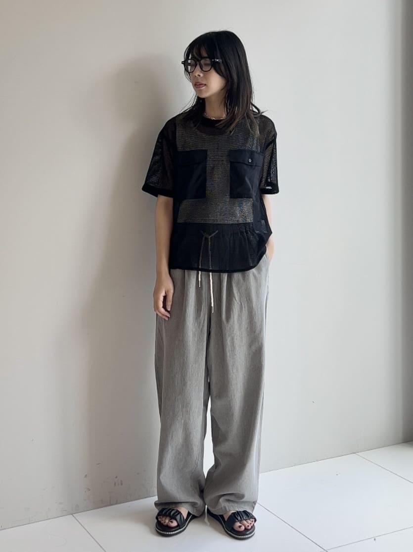 cotaniさんの「SHOO･LA･RUE｜【S-LL】メッシュ素材で大人ヘルシー ポケット付きデザイントップス」を使ったコーディネート