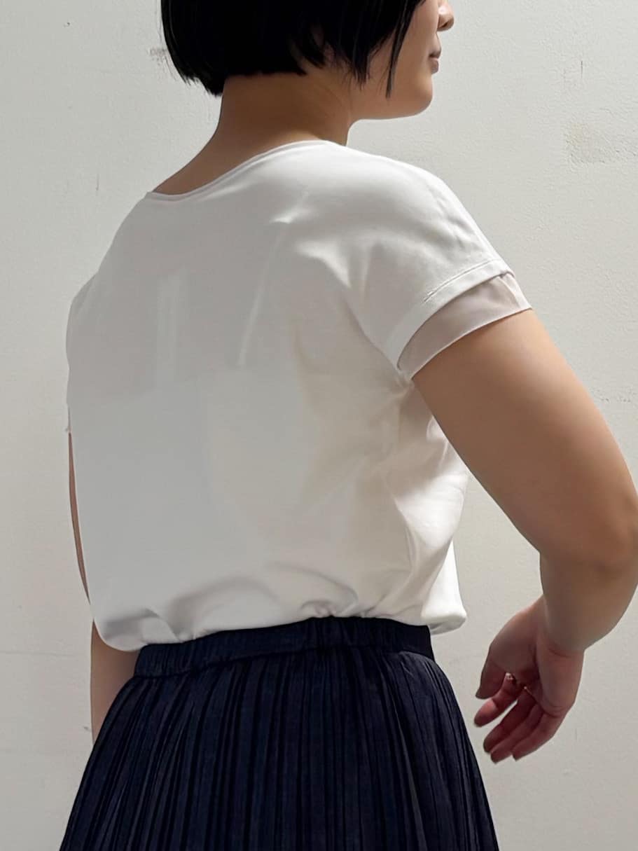 yasukoさんの「COUP DE CHANCE｜【手洗い可】デニム風プリーツスカート」を使ったコーディネート