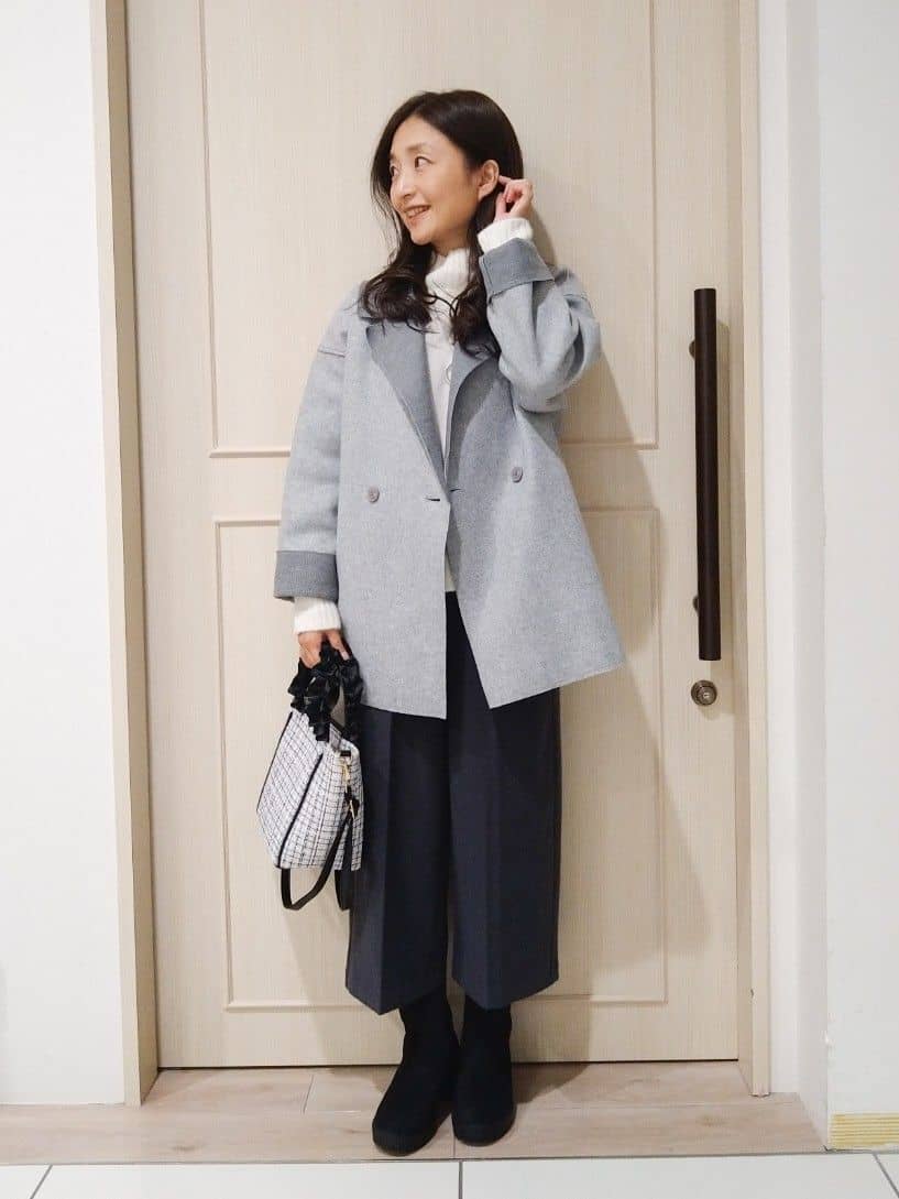 mi-saさんの「SHOO･LA･RUE｜【S-LL】大人のこなれ感 テーラード風コート」を使ったコーディネート