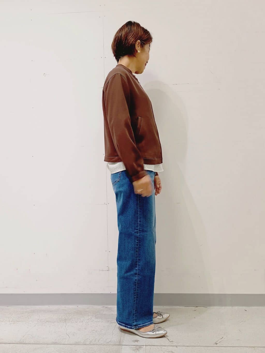 Kさんの「INDIVI｜【洗える／UVケア／吸汗速乾】ジョーゼットライトブルゾン」を使ったコーディネート