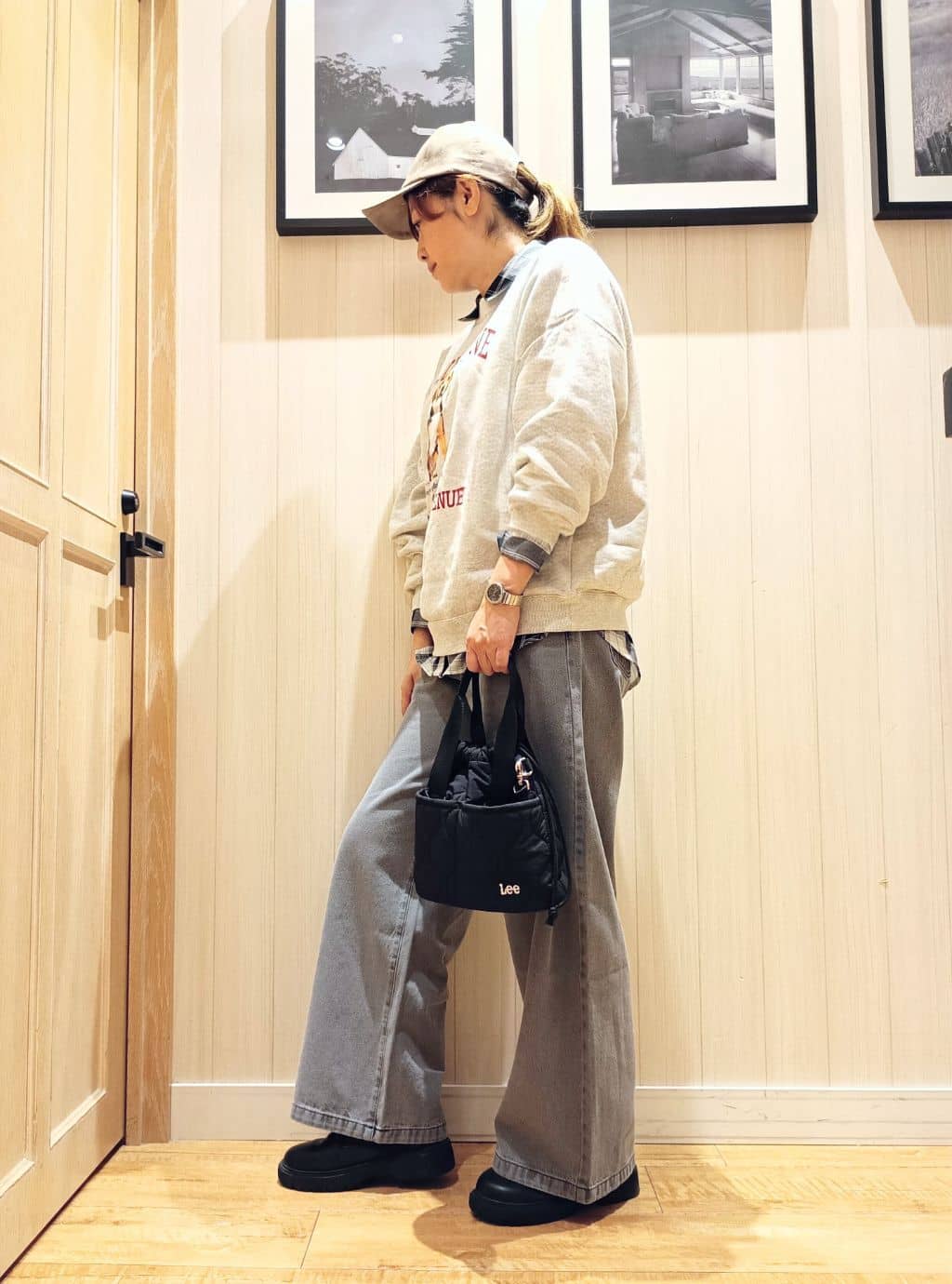 S☆mama さんの「SHOO･LA･RUE｜【洗濯機可/S-LL】程よい抜け感 大人のチェックシャツ」を使ったコーディネート