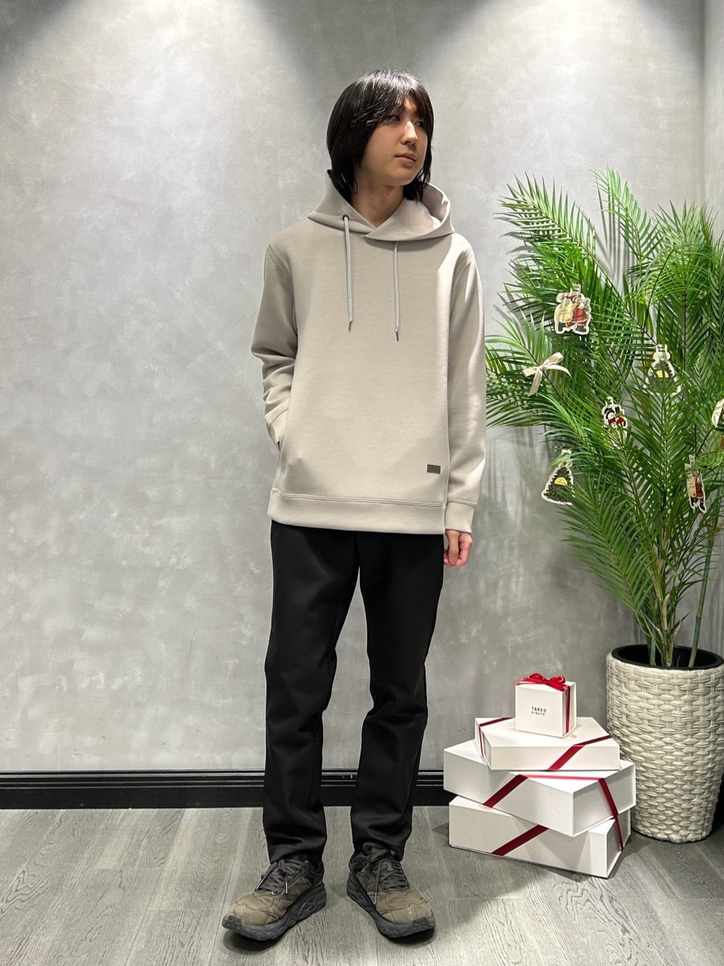ruiさんの「TAKEO KIKUCHI｜カシミヤブレンド ビーバー調ステンカラーコート」を使ったコーディネート