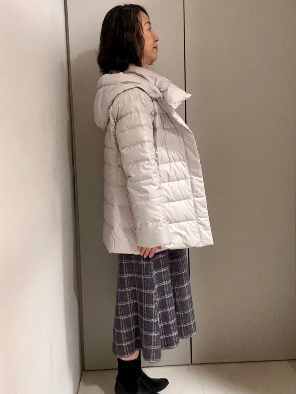 Kouさんの「Reflect｜【SS-4Lサイズ】フーデッドミドルダウンコート」を使ったコーディネート