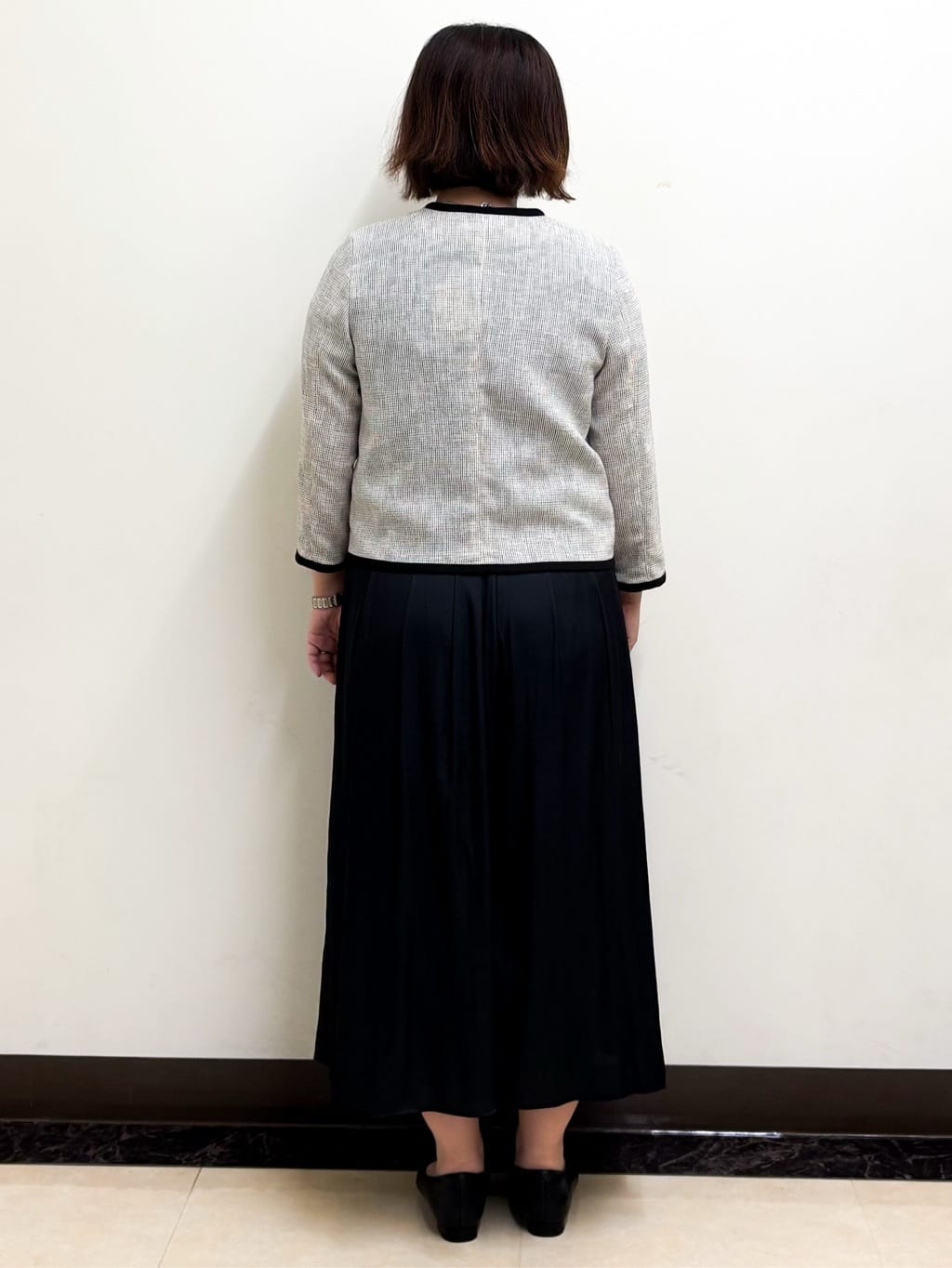 ミヨさんの「Reflect｜【軽い着心地】メッシュツイードジャケット」を使ったコーディネート
