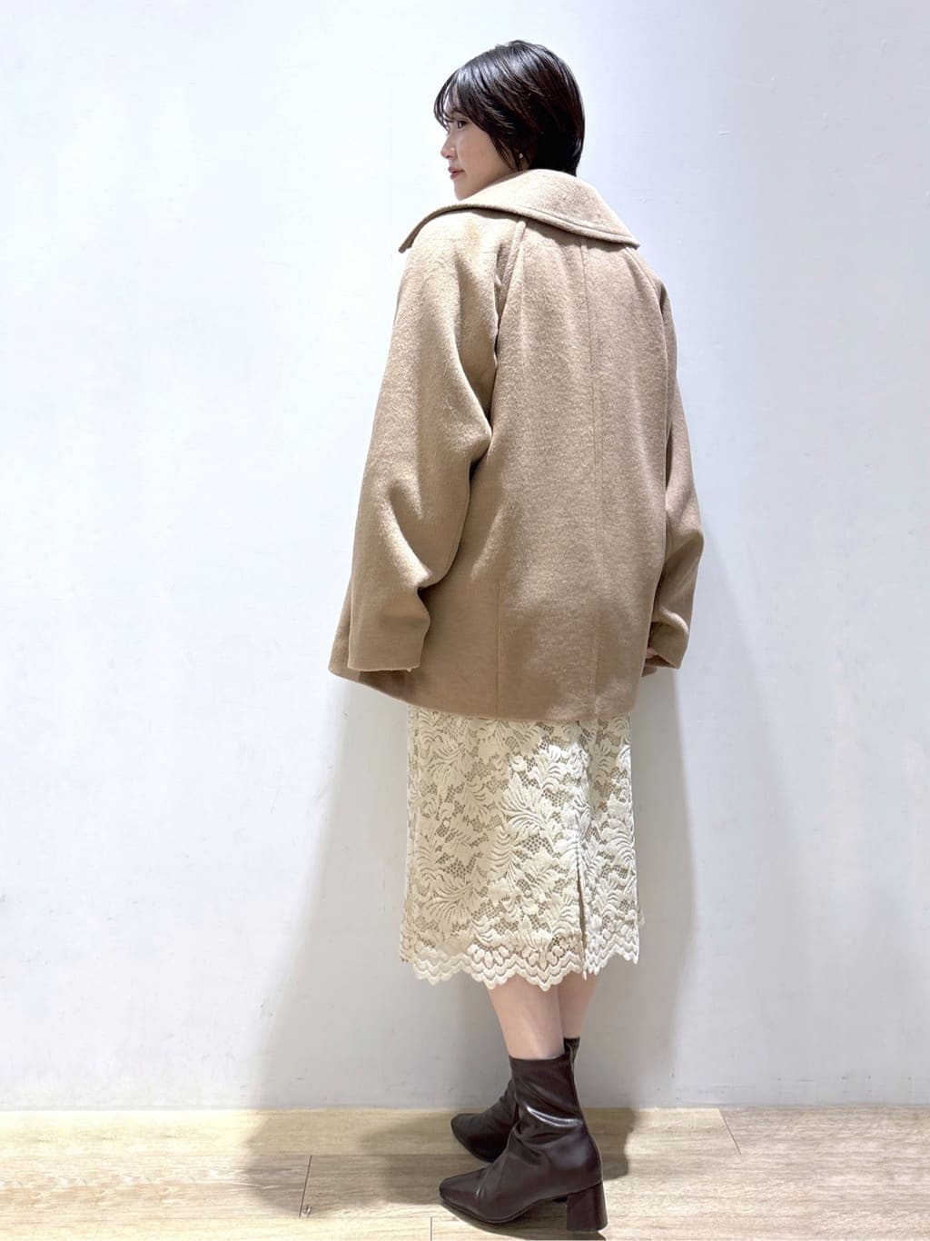 mizukiさんの「index｜カシミヤブレンドウールミドルピーコート」を使ったコーディネート