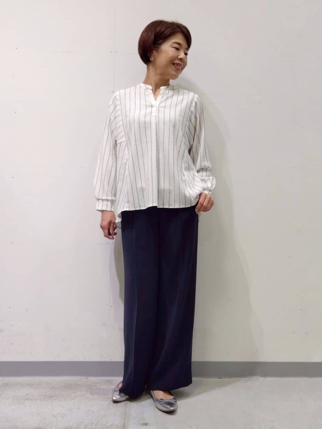Kさんの「INDIVI｜【着る日傘／遮熱／UVケア】ワイドパンツ」を使ったコーディネート