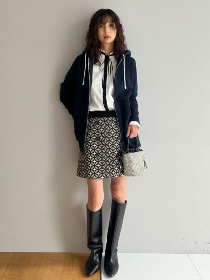 misaさんの「DRESSTERIOR｜デキシー吊裏毛ジップアップパーカ」を使ったコーディネート