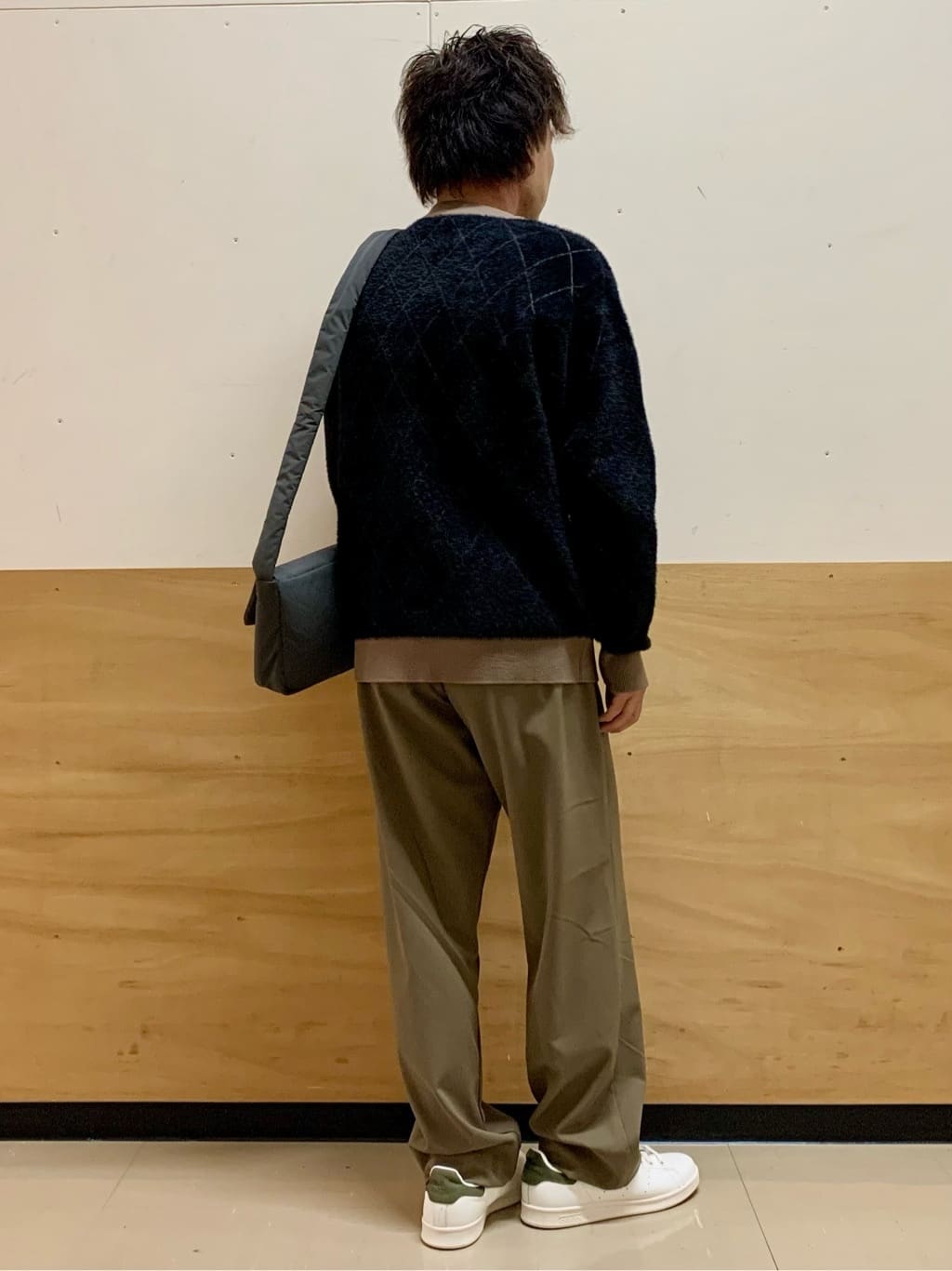 MATUさんの「THE SHOP TK｜【ふんわり心地いい肌触り】　ダイヤ柄シャギーニット」を使ったコーディネート