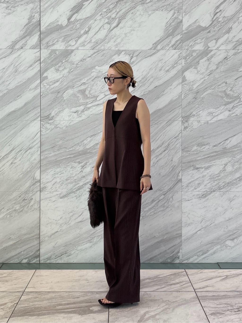 kotakiさんの「INDIVI｜Comfy SET UP｜イージーストレートワイドパンツ【セットアップ対応／通勤/カセット服】」を使ったコーディネート