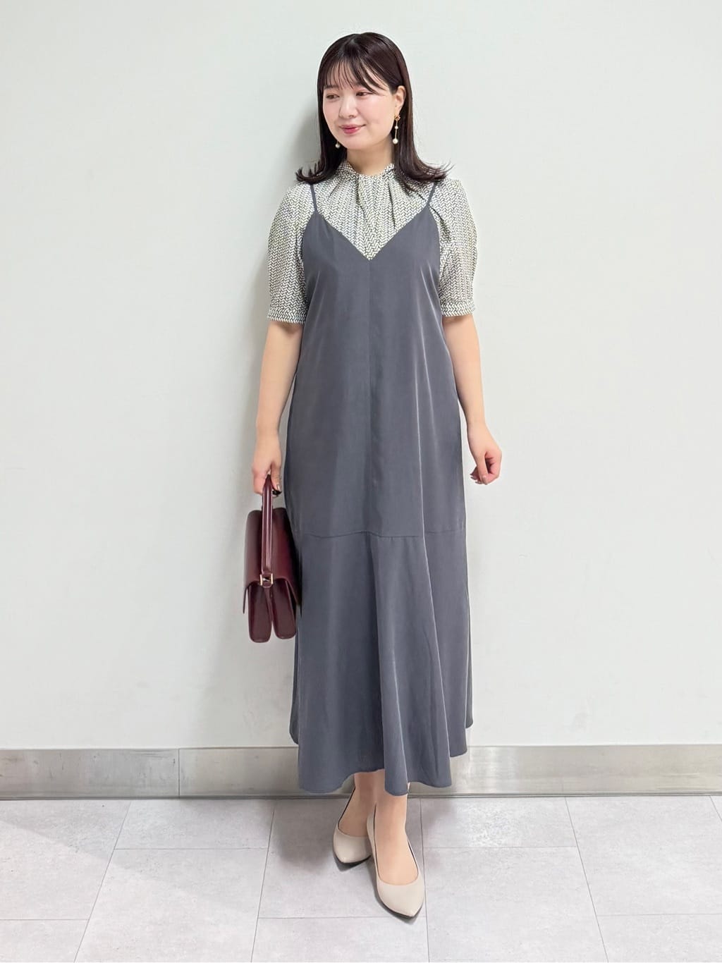 いくみさんの「UNTITLED｜【洗える/肩紐調節可能】パウダーキャミワンピース」を使ったコーディネート