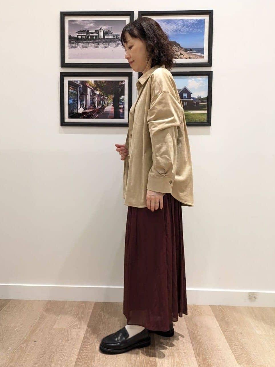Ao さんの「Dessin｜【360度可愛い・洗える】バックヘンリーカットソー」を使ったコーディネート