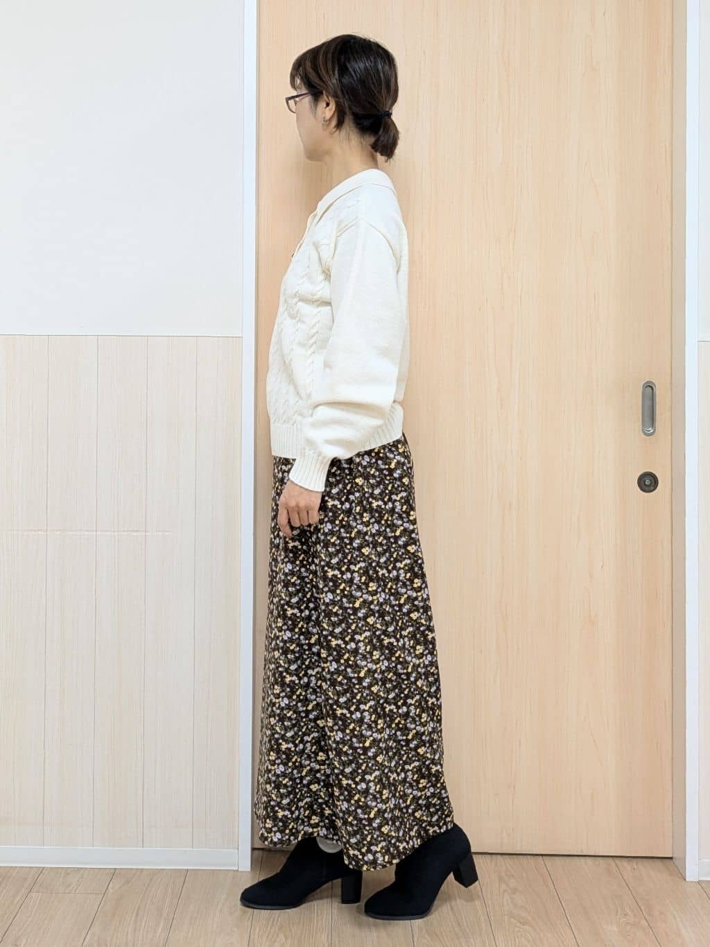 YuAさんの「SHOO･LA･RUE｜【S-LL】華やかで主役 花柄Aラインスカート」を使ったコーディネート