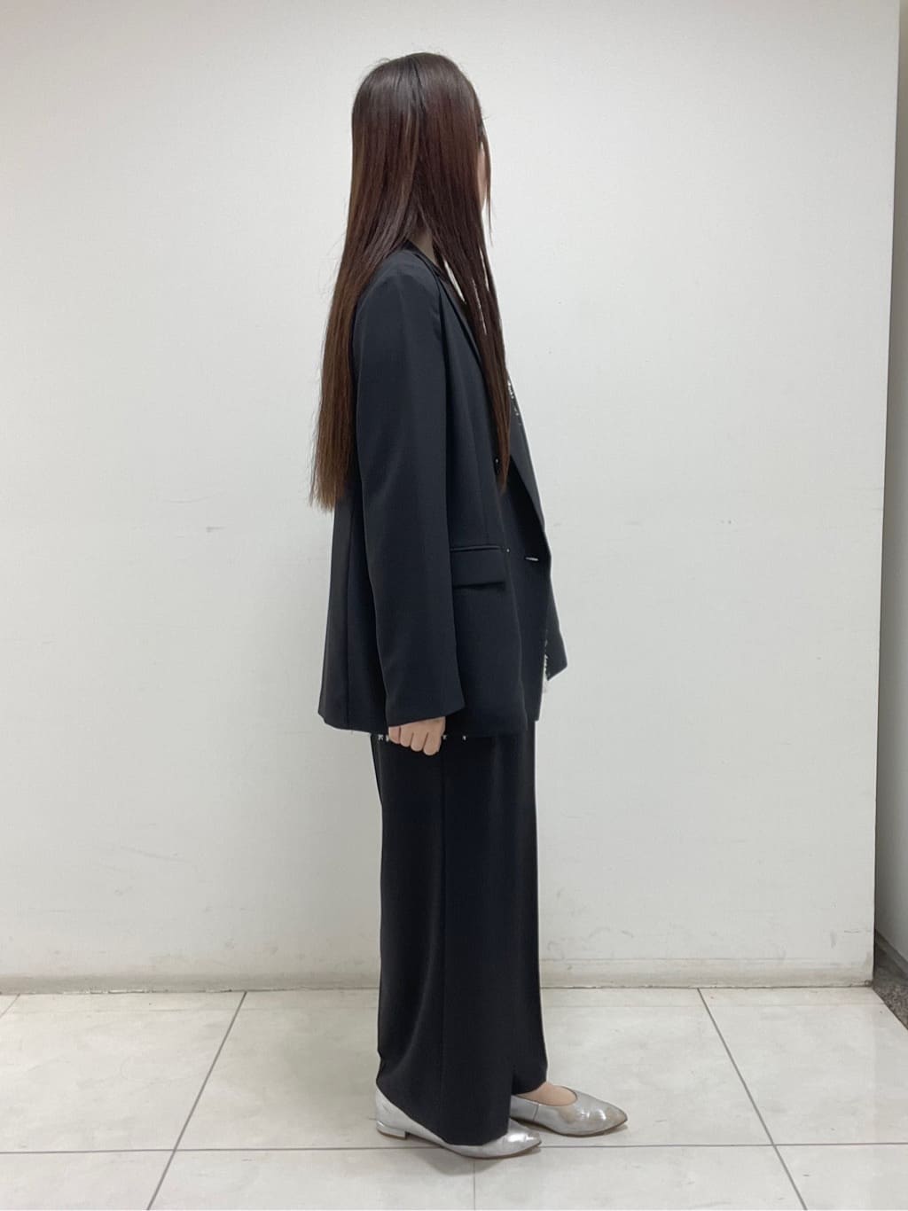 mさんの「INDIVI｜【軽く羽織れる！】ダブルジャケット」を使ったコーディネート