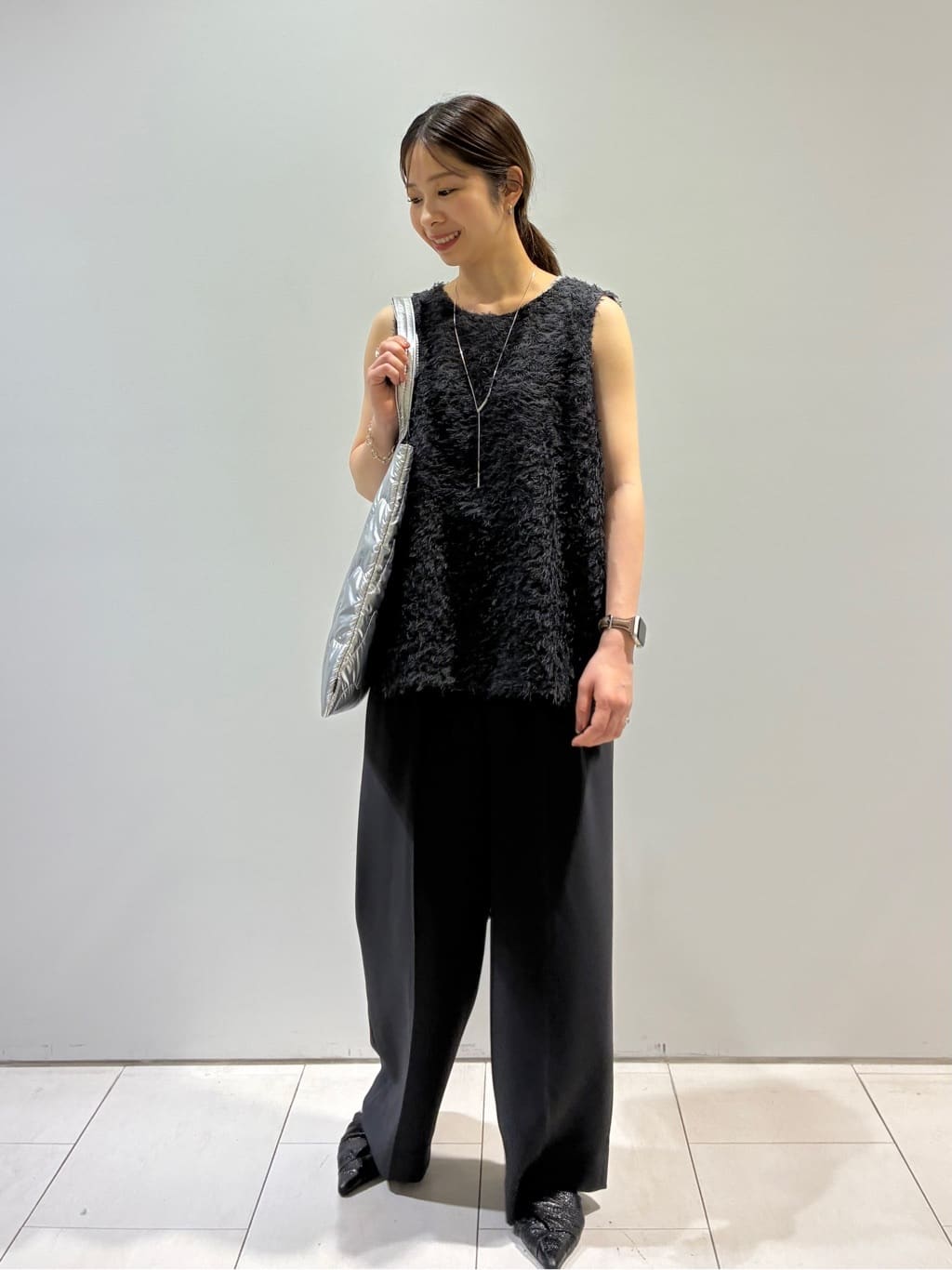 KAOさんの「INDIVI｜【インナーとしても活躍！】フリンジジャカードチュニック」を使ったコーディネート