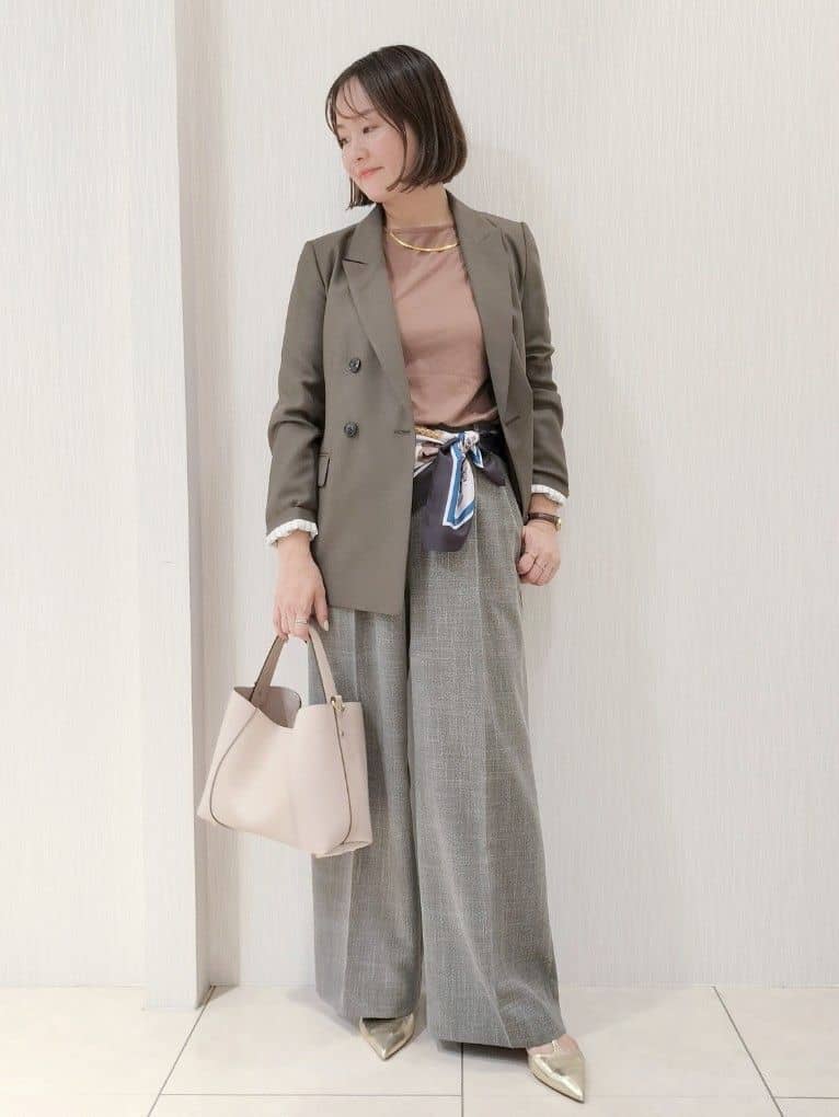 naokoさんの「UNTITLED｜【セットアップ可】ウールライク ダブルブレストジャケット」を使ったコーディネート