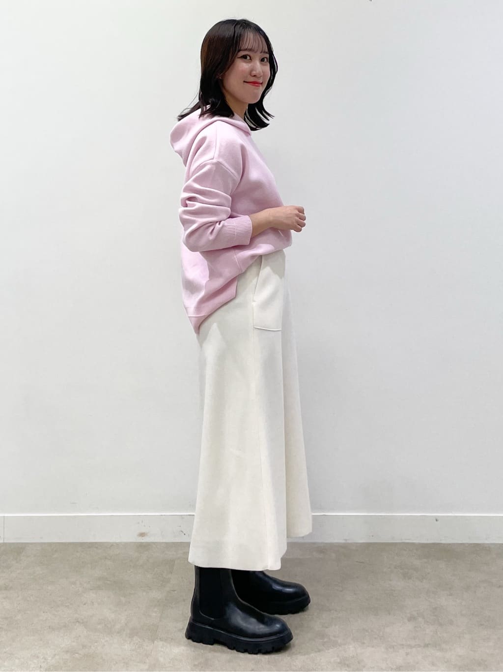 yukariさんの「Dessin｜【洗える／体型カバー】ちょうどいいニットパーカ」を使ったコーディネート