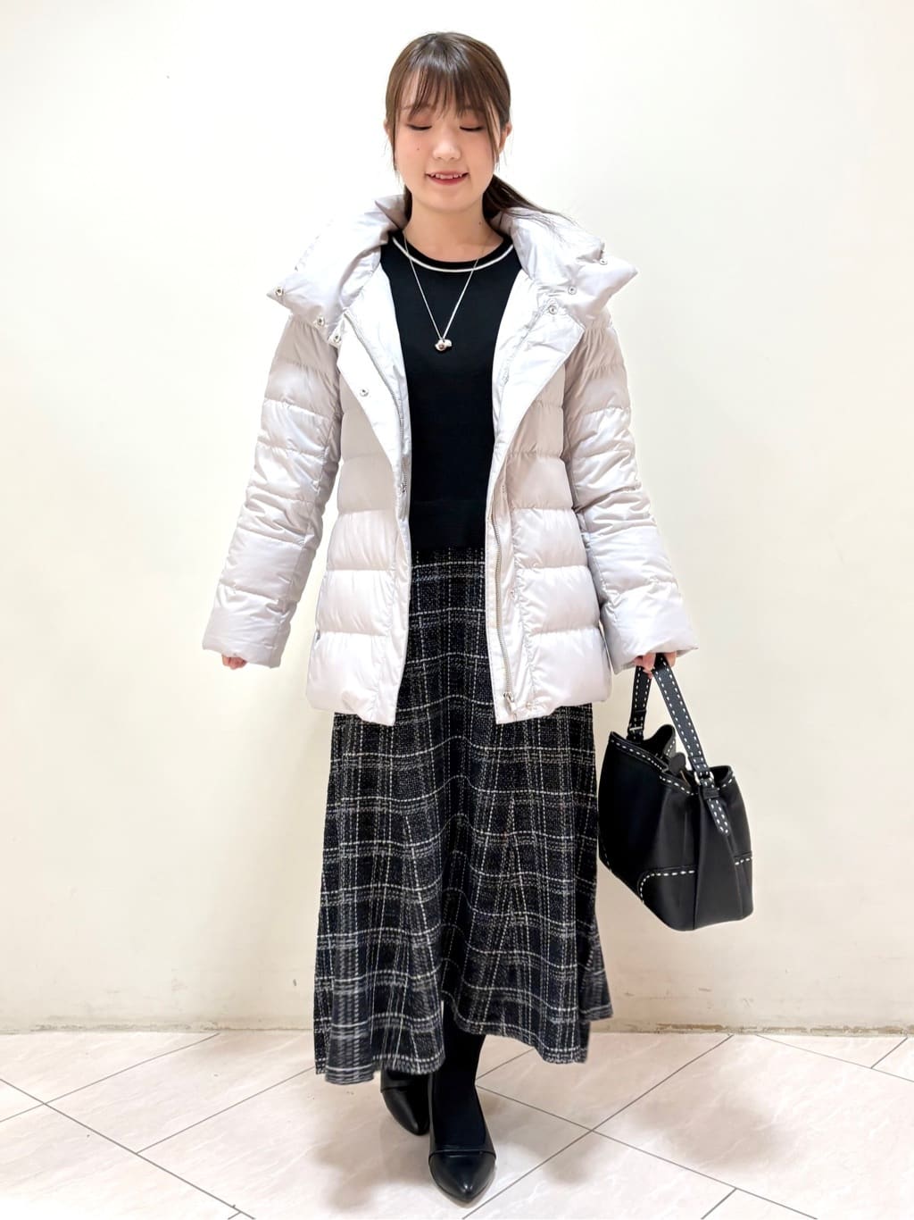 mikiさんの「Reflect｜【SS-4Lサイズ】フーデッドミドルダウンコート」を使ったコーディネート