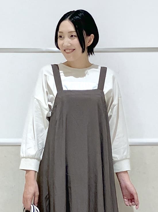 eriko さんの「Dessin｜【洗える】ナイロンジャンパースカート」を使ったコーディネート