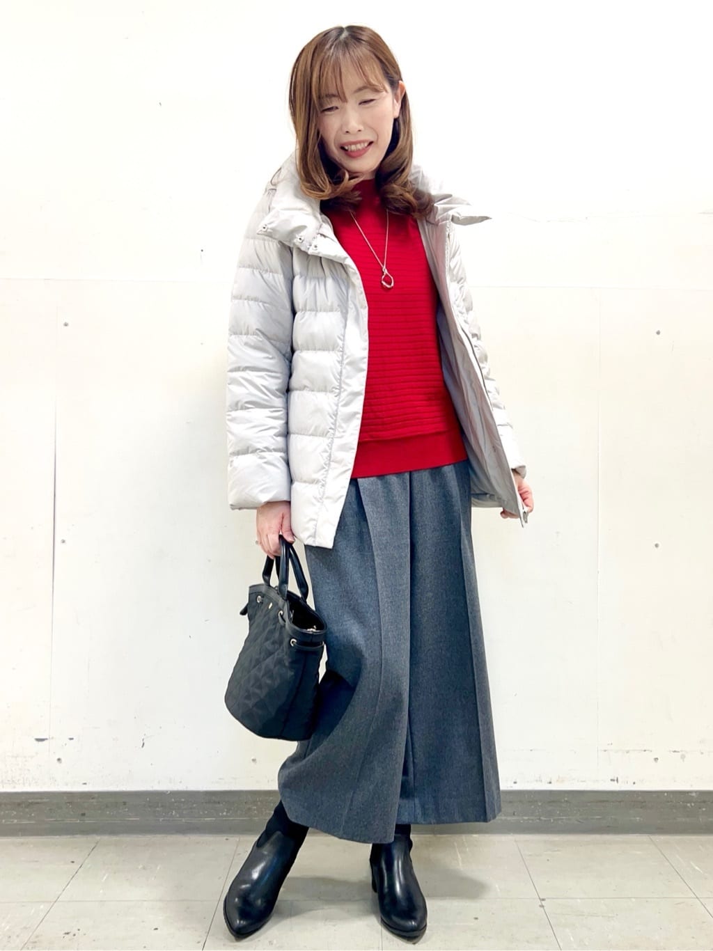 yuさんの「Reflect｜【SS-4Lサイズ】フーデッドミドルダウンコート」を使ったコーディネート