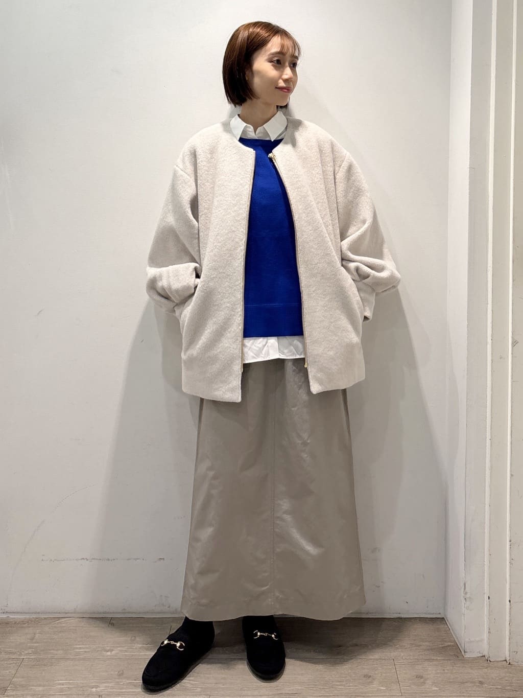 ぶまりんさんの「OPAQUE.CLIP｜ボートネックニット／エクストラファインメリノウール【THEシリーズ／洗濯機OK】」を使ったコーディネート