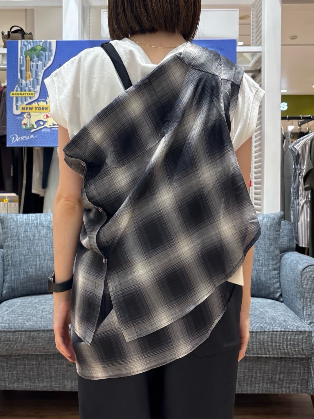 risaさんの「Dessin｜【洗える】オーガニックコットンフレンチスリーブ」を使ったコーディネート
