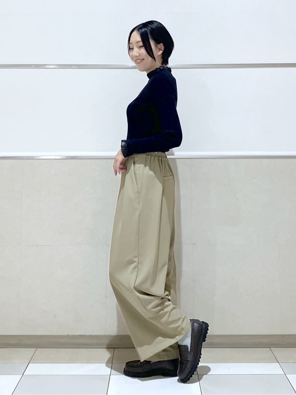 eriko さんの「Dessin｜【洗える】オーガンジーフリルニット」を使ったコーディネート