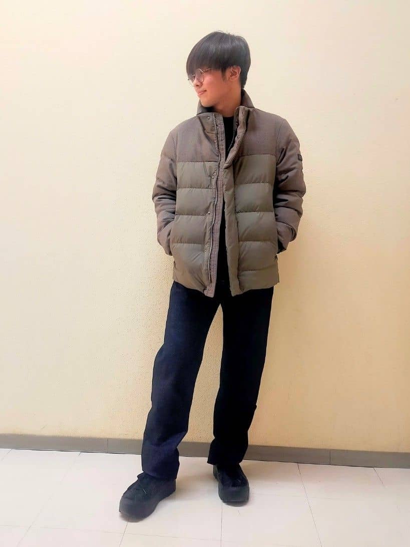 nerさんの「TAKEO KIKUCHI｜カラーコンビ ダウンブルゾン」を使ったコーディネート