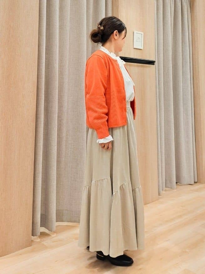 ふるさんの「grove｜【毛玉軽減／洗える】編地切替カーディガン」を使ったコーディネート