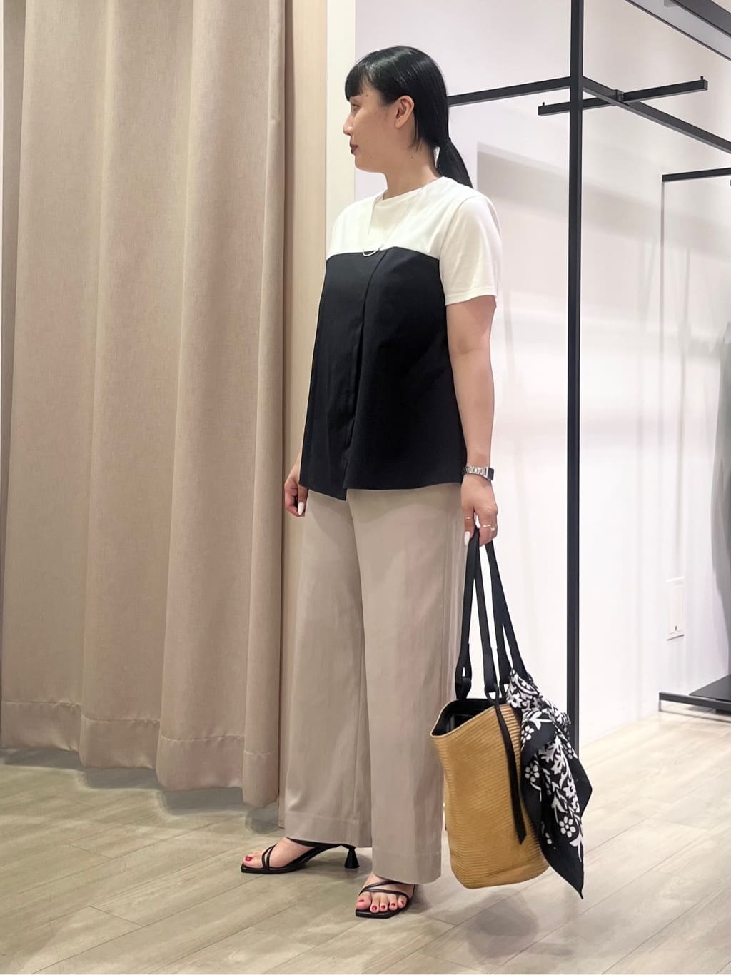 hasuさんの「INDIVI｜ラウンドショートネックレス」を使ったコーディネート