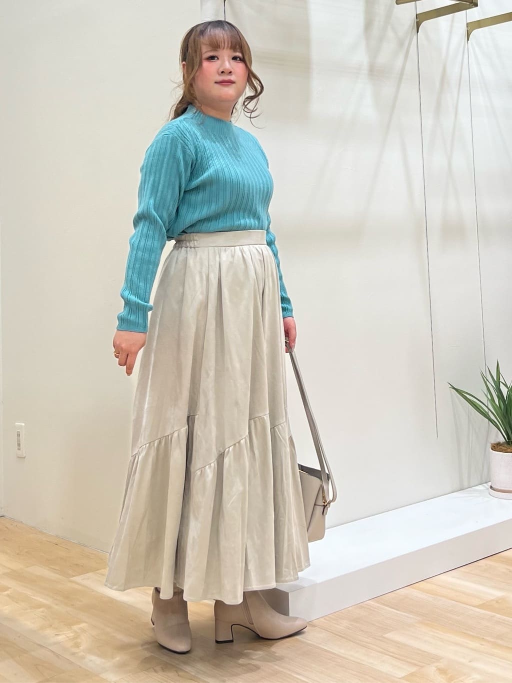 みことさんの「grove｜【毛玉軽減／洗える】ミニケーブルニット」を使ったコーディネート