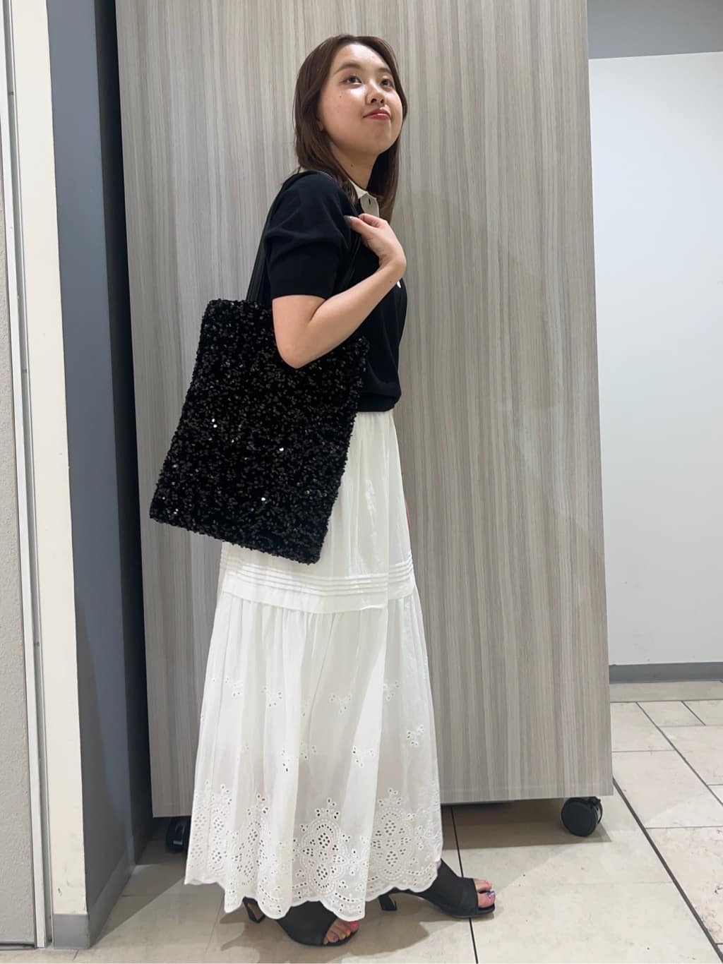 kanoさんの「UNTITLED｜【トレンド/きれいめ】5分袖ポロニット」を使ったコーディネート