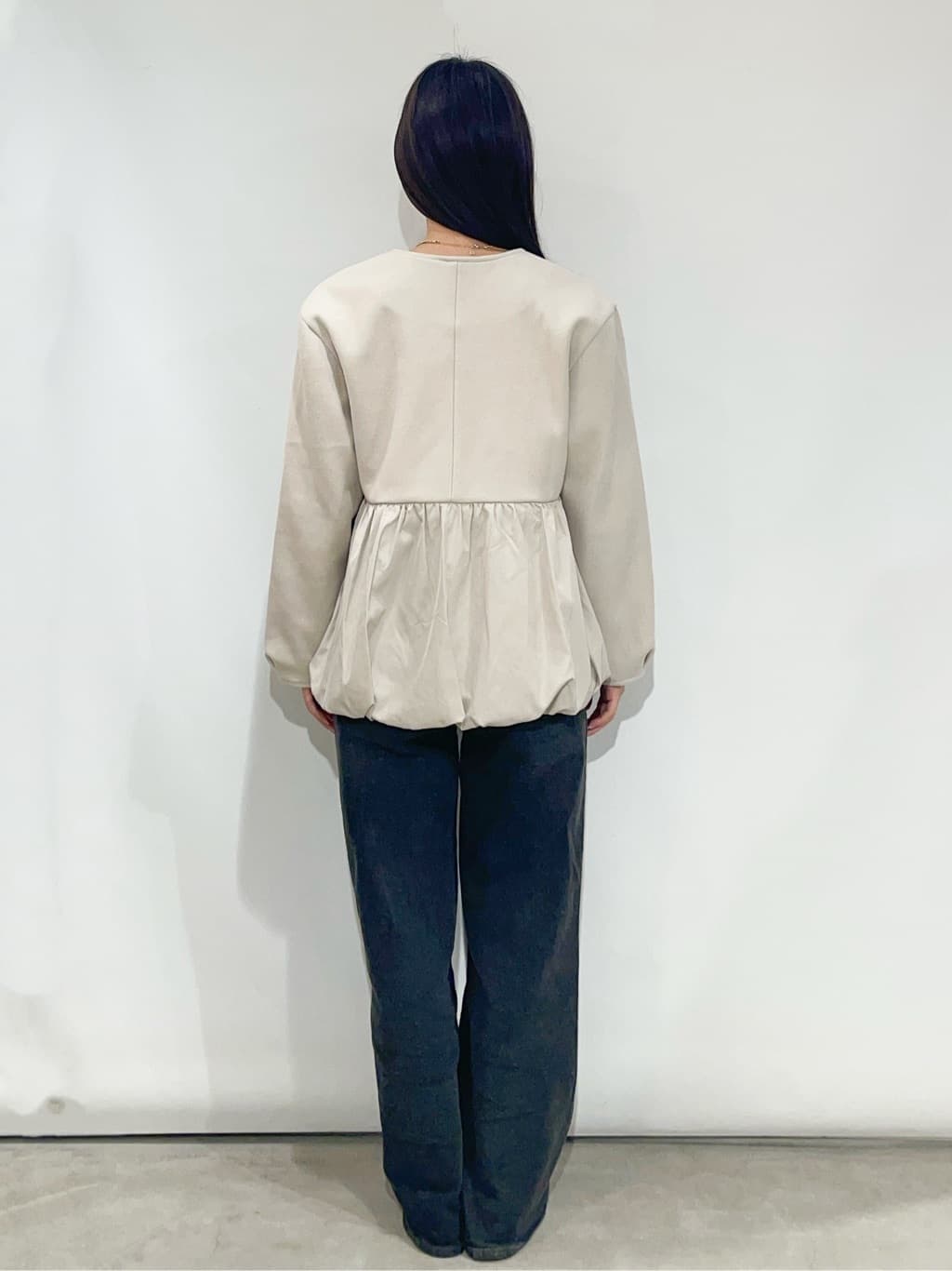 sayaさんの「OPAQUE.CLIP｜ウールライクペプラムドッキングアウター【洗濯機洗い可】」を使ったコーディネート