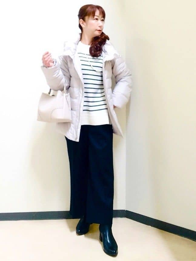 花さんの「Reflect｜【腰周りすっきり◎】ワイドクロップドパンツ」を使ったコーディネート
