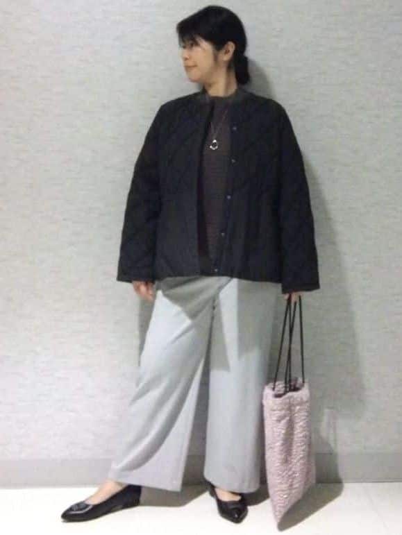 sakoさんの「Reflect｜【気軽な羽織に◎】中綿キルティングショートコート」を使ったコーディネート
