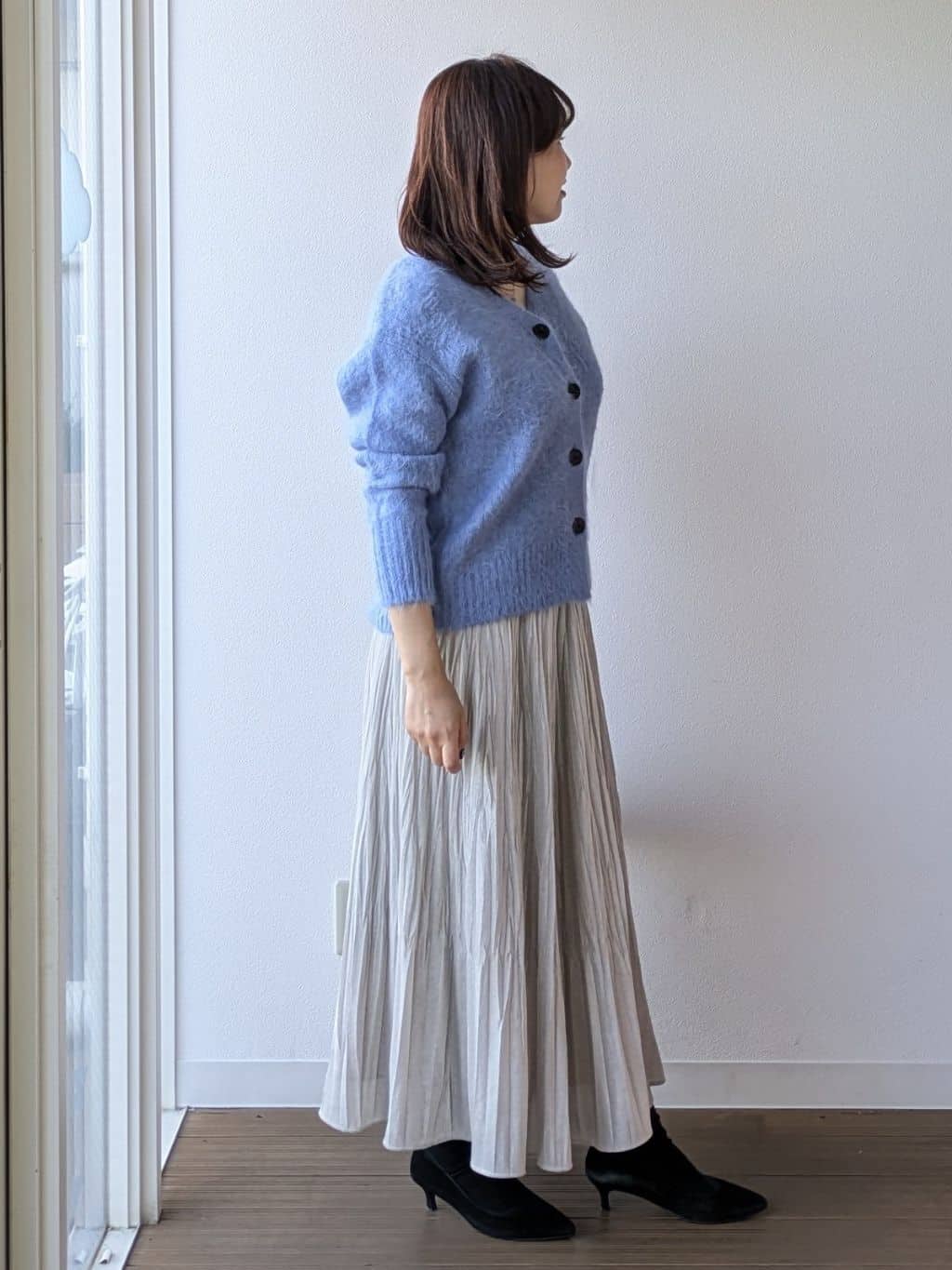 なみきさんの「UNTITLED｜【ゆったり】アルパカ混シャギー カーディガン」を使ったコーディネート