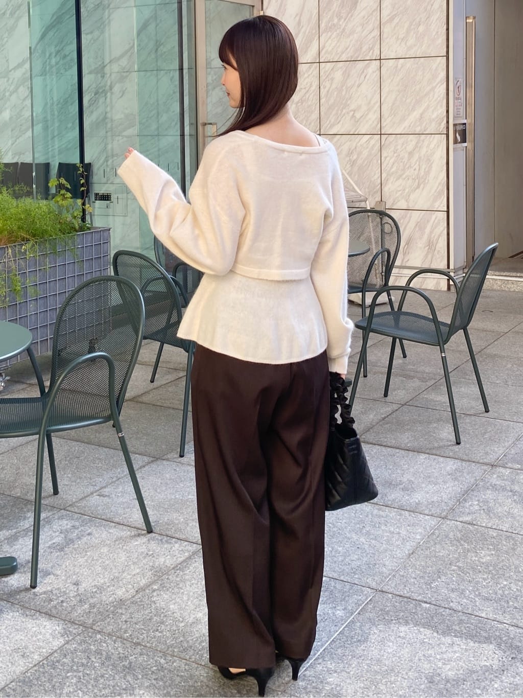 みさかさんの「index｜ハート釦ニットボレロ／アンサンブル対応【洗える】」を使ったコーディネート
