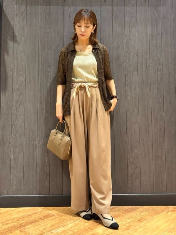 meiさんの「SHOO･LA･RUE｜ニットヒールパンプス」を使ったコーディネート