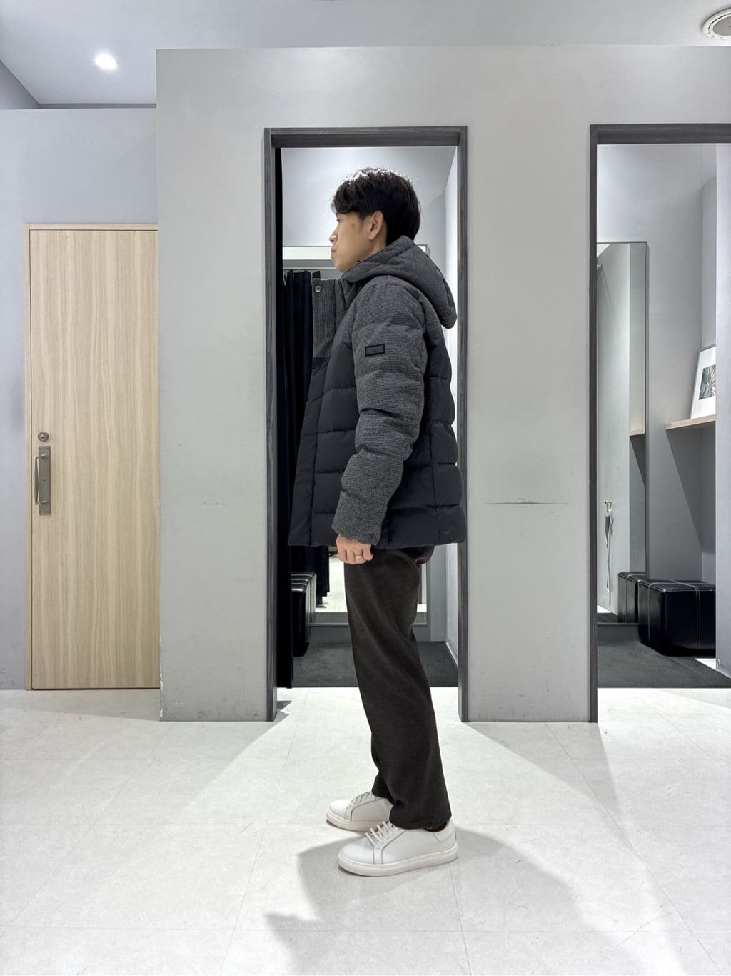 わいずみさんの「TAKEO KIKUCHI｜カラーコンビ ダウンブルゾン」を使ったコーディネート