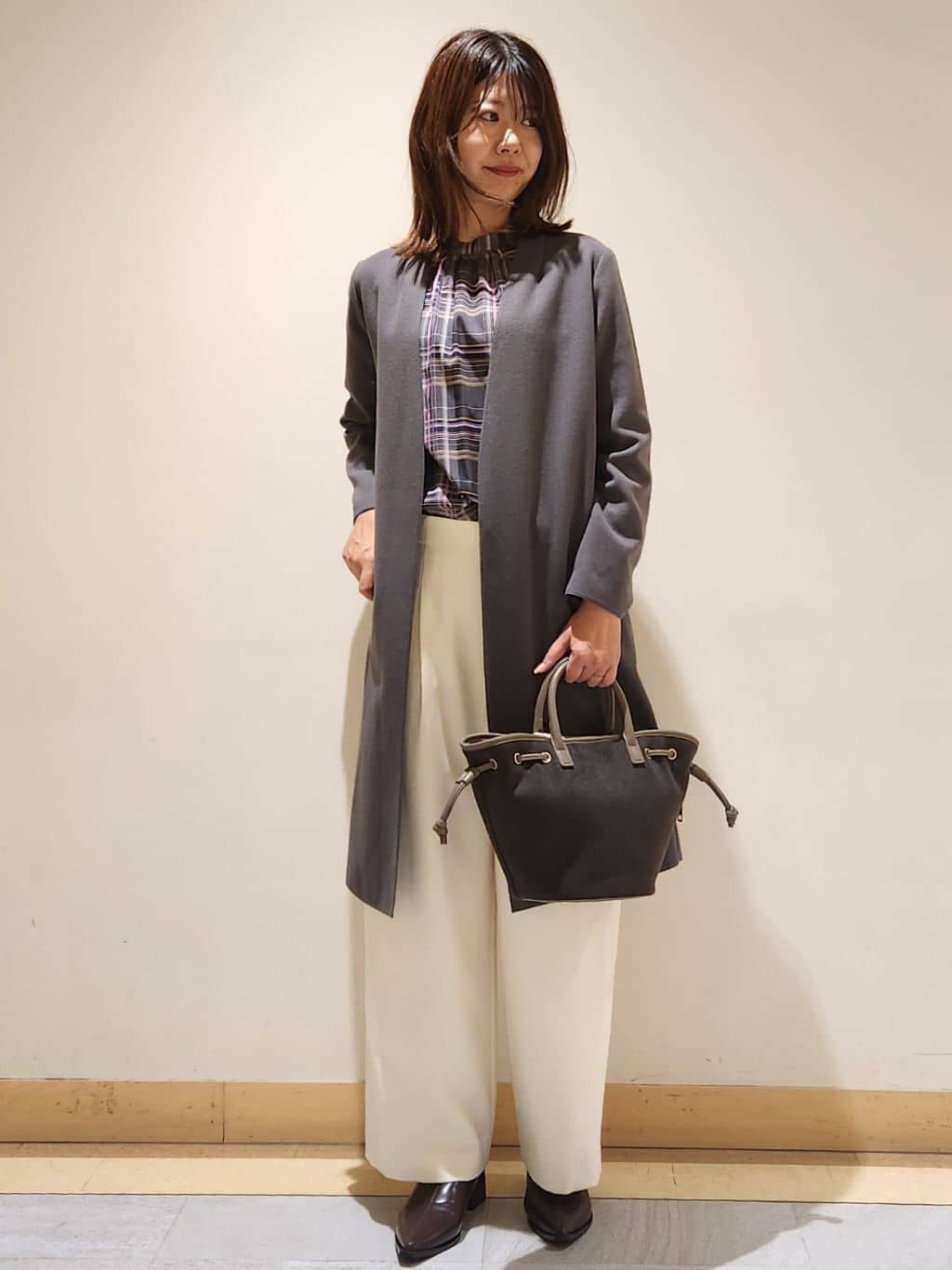 yukaさんの「COUP DE CHANCE｜【手洗い可／日本製】タックワイドパンツ」を使ったコーディネート