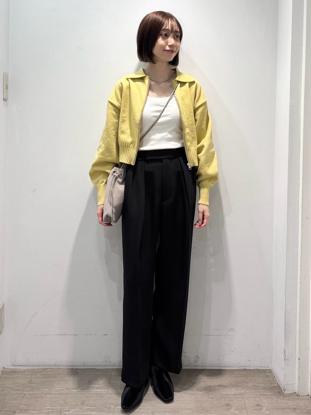 ぶまりんさんの「OPAQUE.CLIP｜襟付きZIPアップニットカーディガン【洗濯機洗い可／抗ピル】」を使ったコーディネート