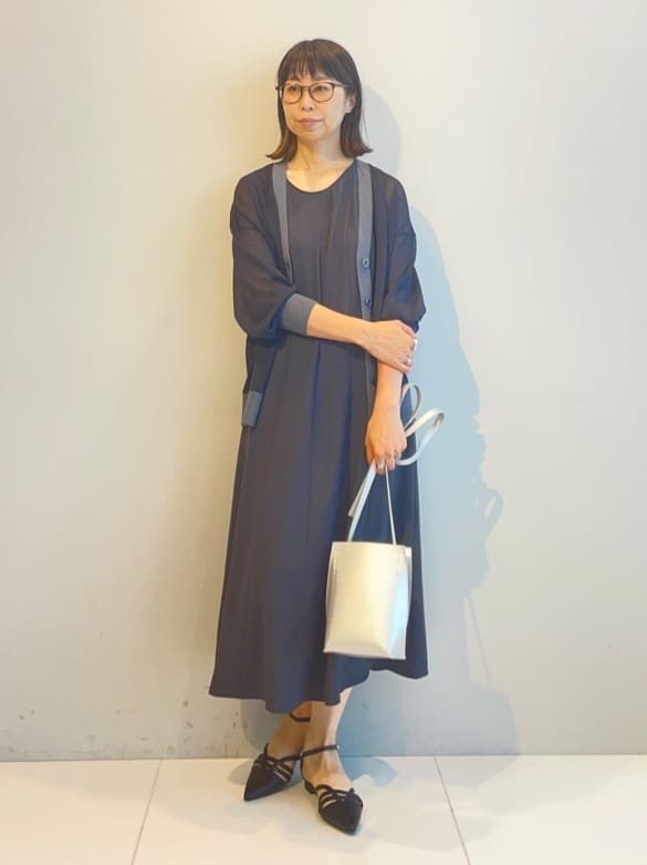 murayamaさんの「INDIVI｜【美シルエット】ノースリーブワンピース」を使ったコーディネート