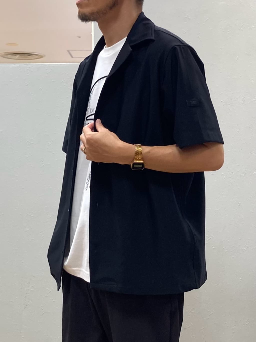 シュンさんの「TAKEO KIKUCHI｜【COOL CITY WEAR】エアートール オープンカラーシャツ /接触冷感・通気性」を使ったコーディネート