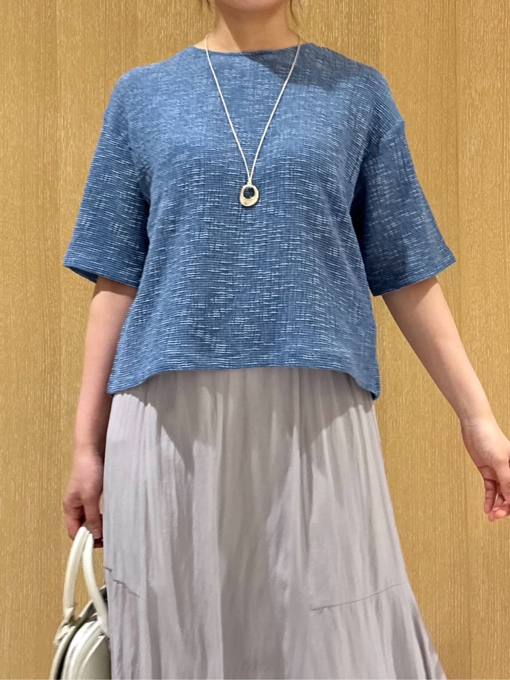 nanaさんの「UNTITLED｜【五分袖/ジャージトップス】スラブカールマイヤープルオーバー」を使ったコーディネート