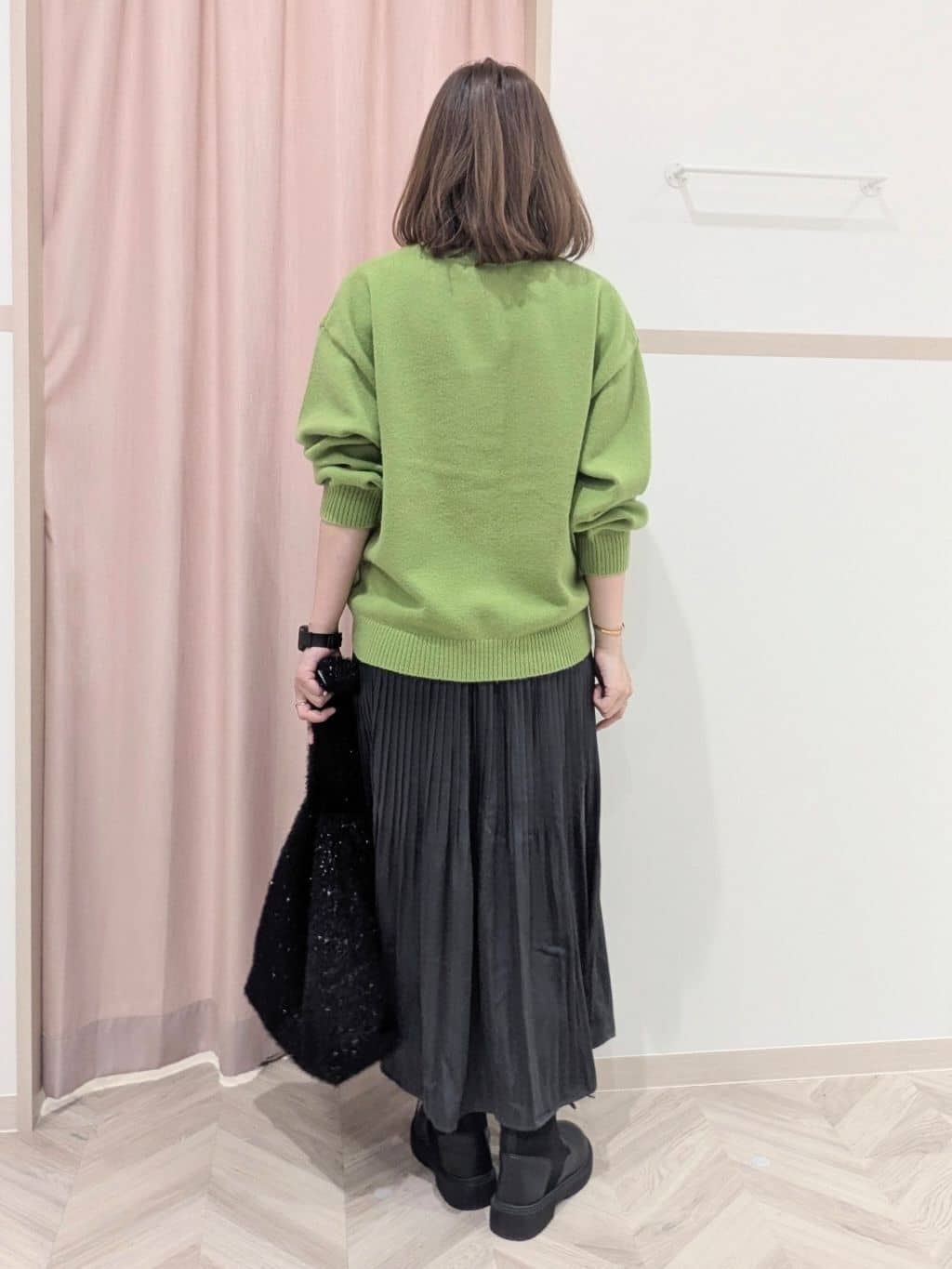 miyuさんの「SHOO･LA･RUE｜【S-LL】大人綺麗 レザー調リブブルゾン」を使ったコーディネート