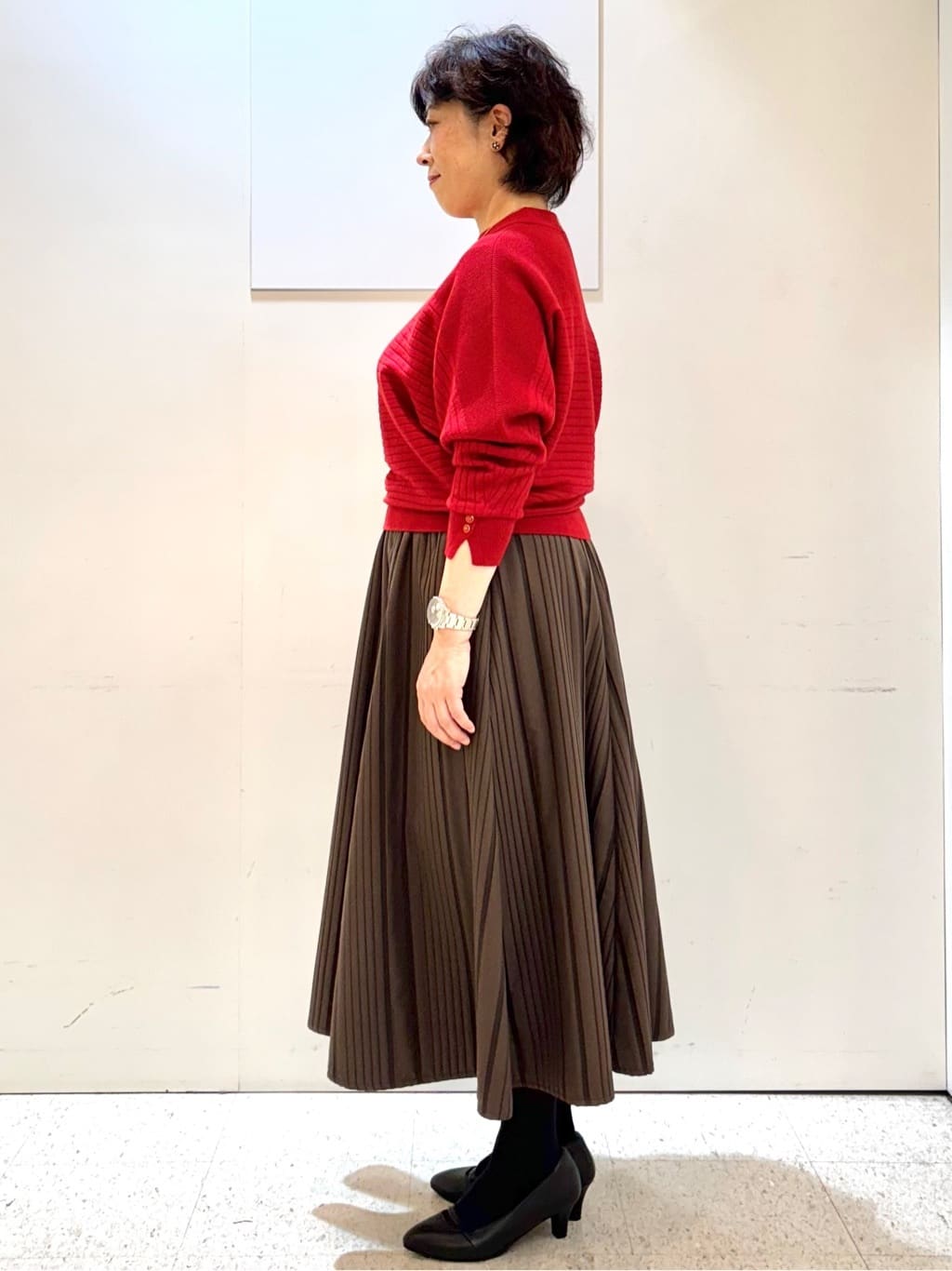 ヤスコさんの「Reflect｜【秋映え／ゆったり着られる◎】ドルマンシルエットニット」を使ったコーディネート