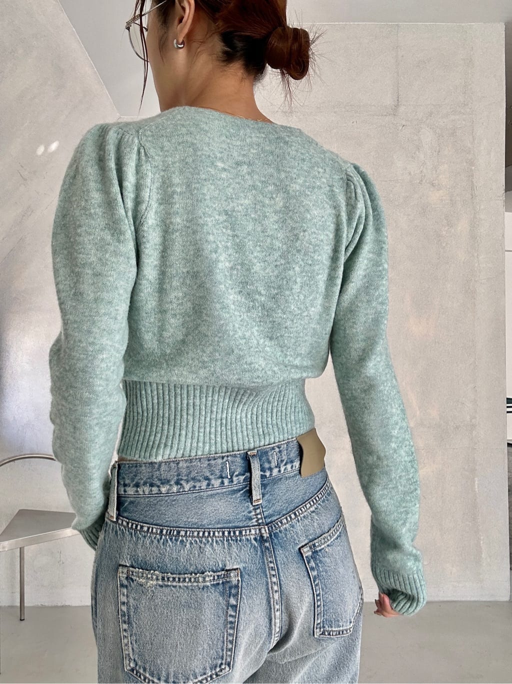 harunaさんの「CODE A｜M cloudy puff cardigan」を使ったコーディネート