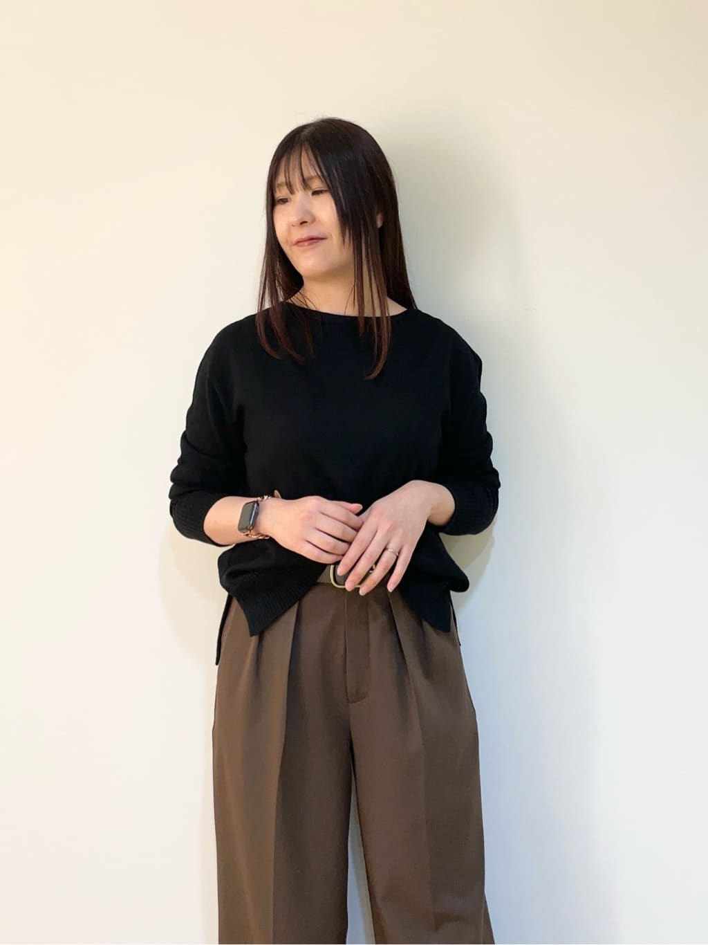 フナキさんの「UNTITLED｜【8色展開/体型カバー】魅せるタイムレスニット」を使ったコーディネート