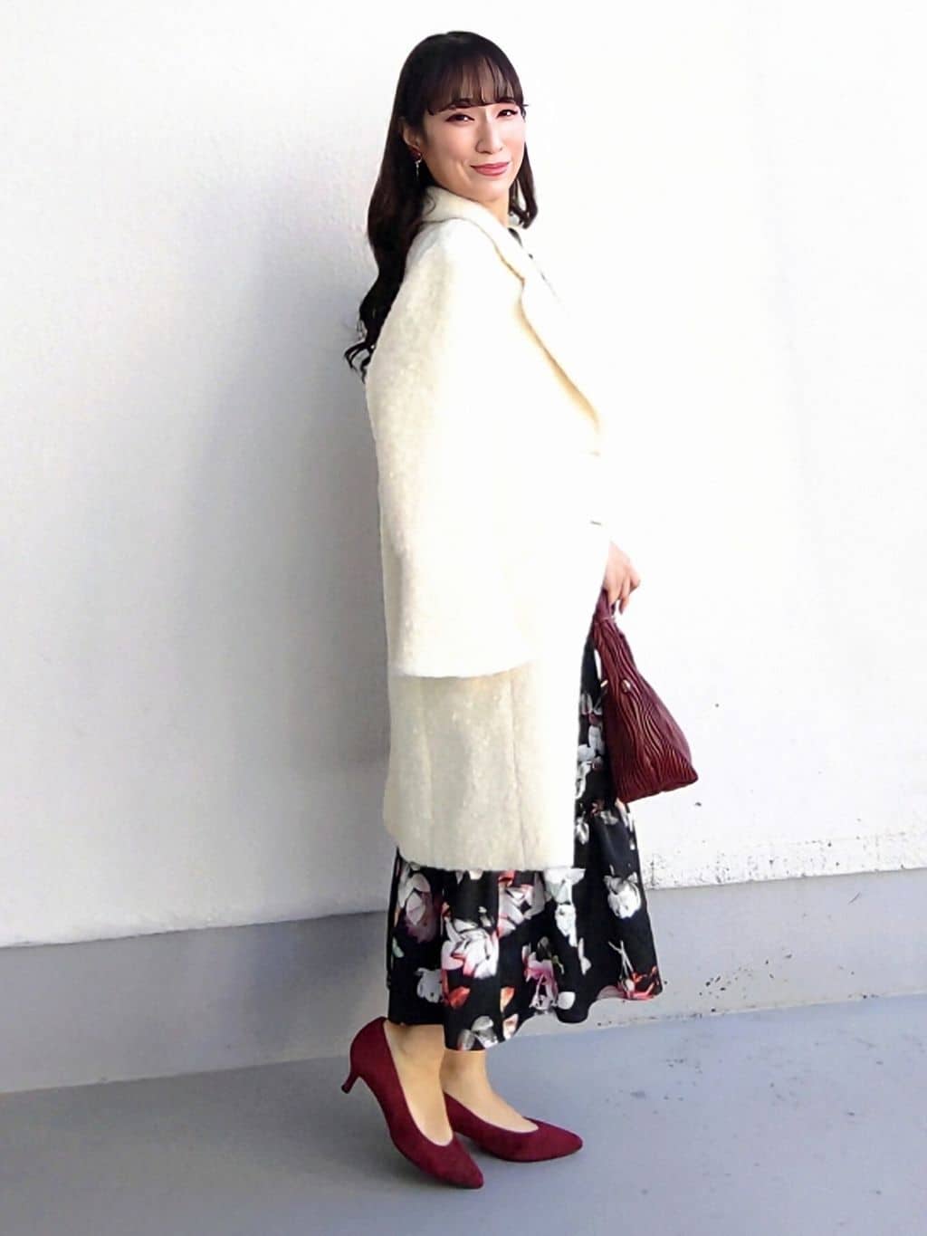 keinaさんの「SunaUna｜【COLLECTION LINE】ブークレーコート」を使ったコーディネート
