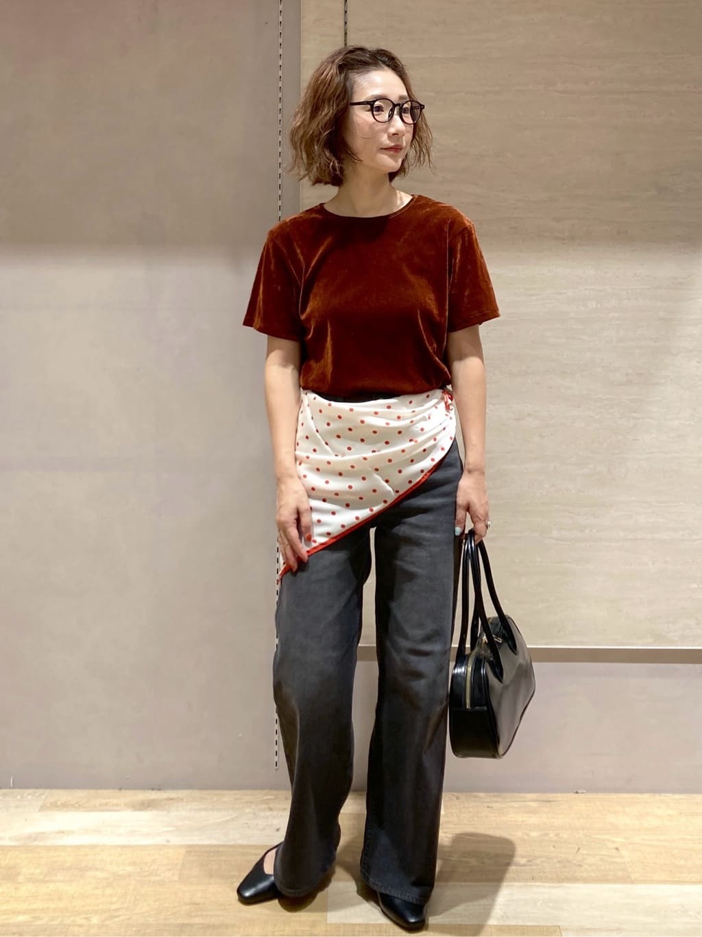 たけねぇさんの「OPAQUE.CLIP｜フロッキーチュールTシャツ【洗濯機洗い可】」を使ったコーディネート